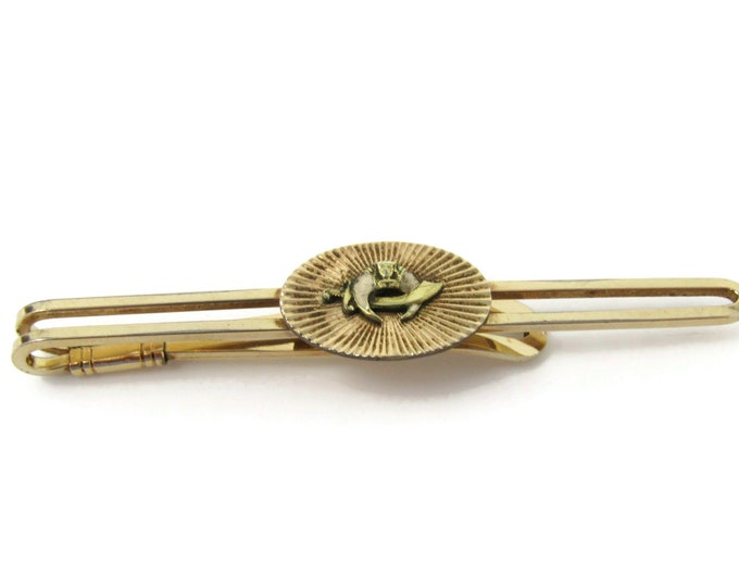 Shriner Mason Tie Bar Clip Vintage Men's Jewelry Gold Tone Nice Quality Krementz