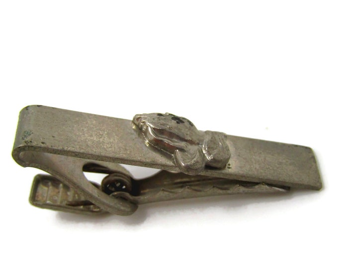 Cool Tie Clip Vintage Mens Tie Bar Praying Hands Gift for Dad Son Husband Brother