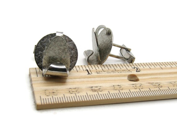 Circle And Folded Leaf Shape Cuff Links Men's Jew… - image 4