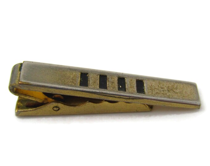 Vintage Tie Bar Clip for Men: Retro Black Accents