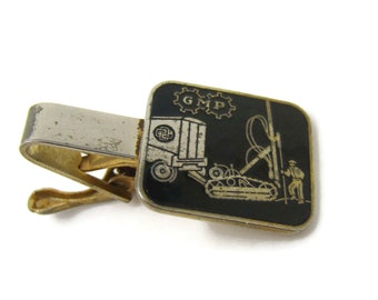 Drilling Machinery Tie Clip Men's Vintage Tie Bar DG GMP Logos