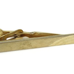 Sunrise Corner Tie Clip Bar Gold Tone Vintage Men&#39;s Jewelry Nice Design