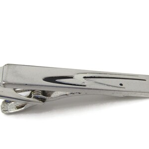 Modernist Swoops Tie Clip Tie Bar: Vintage Silver Tone - Stand Out from the Crowd with Class
