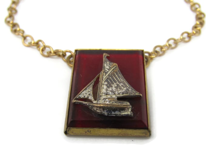 Sailboat Nautical Tie Clip Tie Bar: Vintage Gold Tone - Stand Out from the Crowd with Class