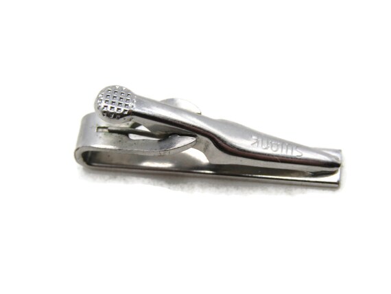 Etched Triangle And Dot Pattern Tie Clip Tie Bar … - image 3