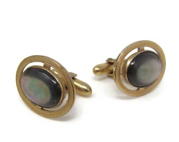 Dark Mother of Pearl Cufflinks for Men's Vintage Men's Jewelry Nice Design