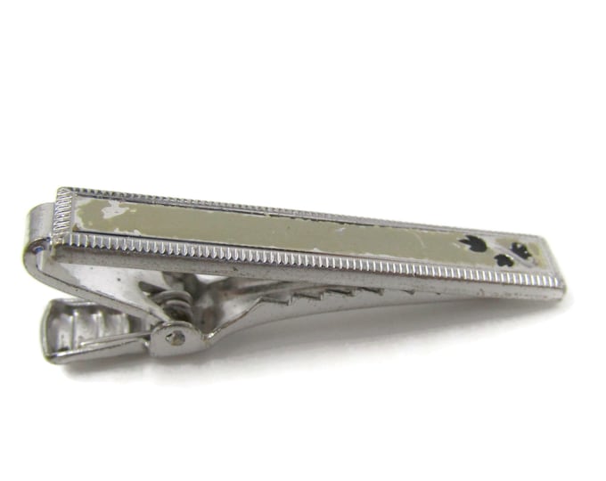 Three Leaves Tie Clip Tie Bar: Vintage Silver Tone - Stand Out from the Crowd with Class