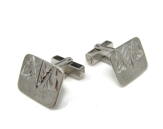 Sterling Silver Fancy Men's Cufflinks: Vintage Silver Tone - Stand Out from the Crowd with Class