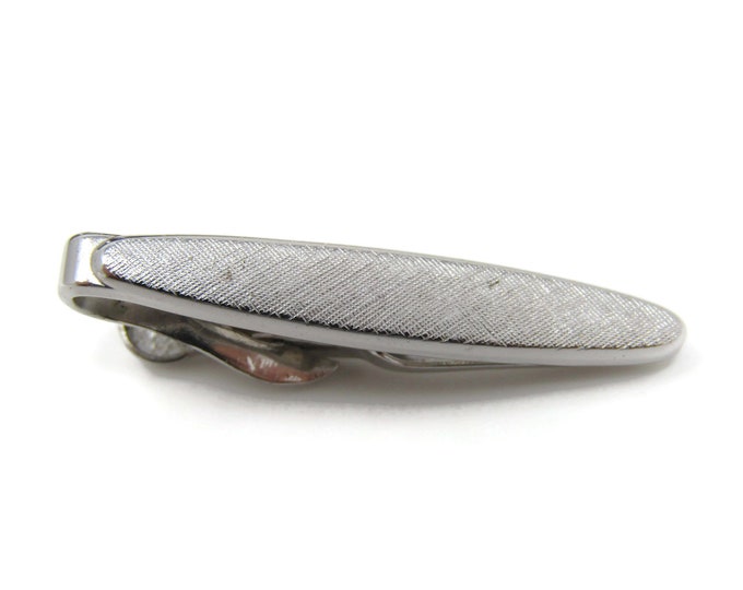 Textured Tie Clip Tie Bar: Vintage Silver Tone - Stand Out from the Crowd with Class