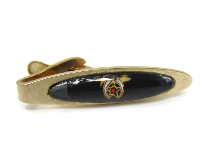 Shriner Mason Tie Clip Tie Bar: Vintage Gold Tone - Stand Out from the Crowd with Class