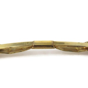 Vintage Tie Collar Clip Bar Flat Front Gold Tone Vintage Men&#39;s Jewelry Nice Design 12K Gold Fill