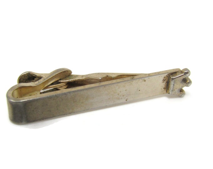 Crown Tip Tie Bar Clip Vintage Gold Tone Stand Out w/ Style Fit In with Class