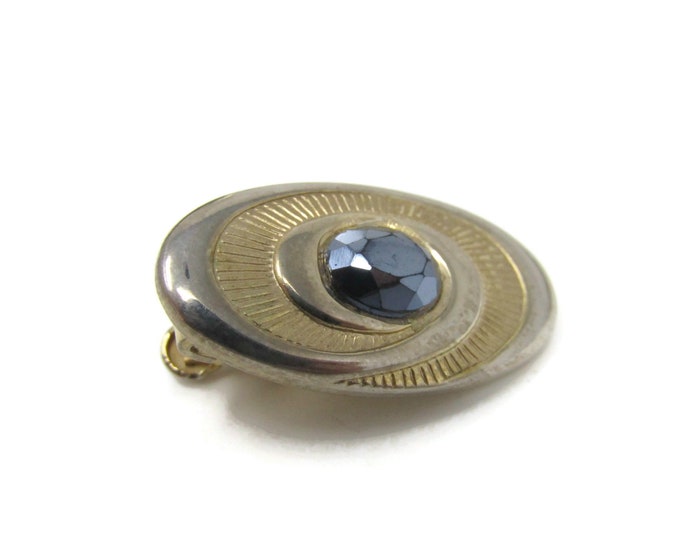 Hematite Swirl Tie Clip Tie Bar: Vintage Gold Tone - Stand Out from the Crowd with Class