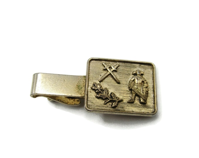 Mideveal Symbols Gold Tone Ancient History Tie Bar Tie Clip Men's Jewelry