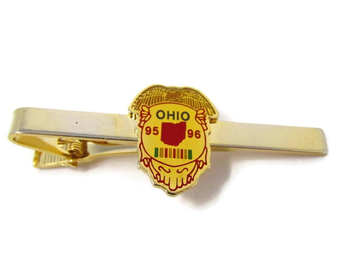 Vintage Tie Clip Tie Bar: 95 96 Ohio Badge Design