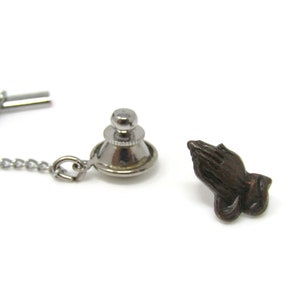 Praying Hands Religious Tie Tack Pin Vintage Men&#39;s Jewelry Nice Design