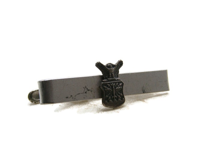 Eagle & Arrow And Crest Tie Bar Tie Clip Men's Jewelry Silver Tone