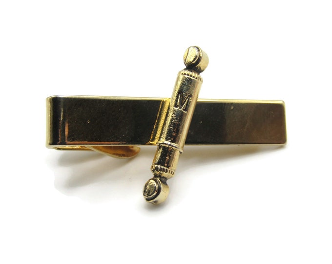 Shock Absorber Tie Clip Tie Bar Gold Tone Men's Jewelry