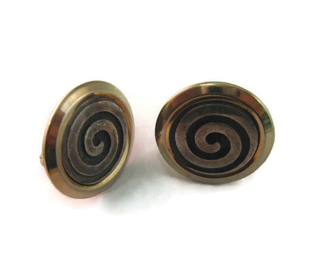 Vintage Cufflinks for Men: Bold Large Swirl Design