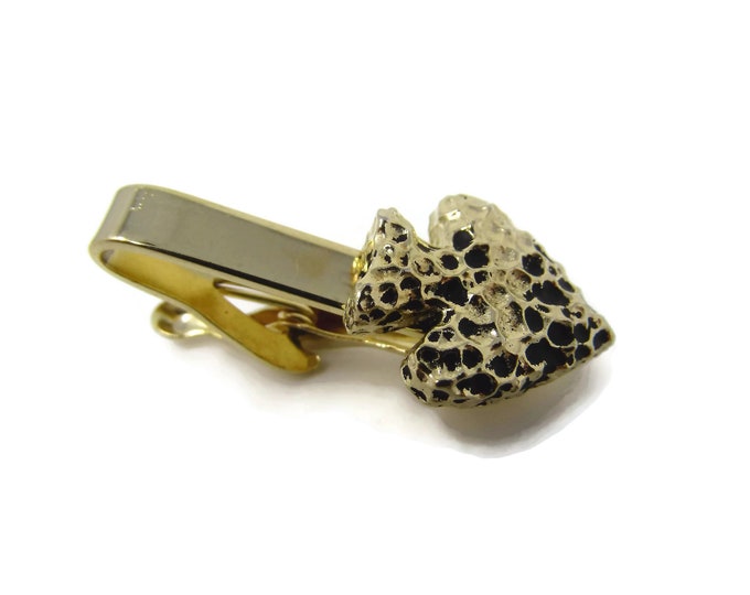 Vintage Tie Clip Tie Bar: Stylized Arrowhead Gold Tone