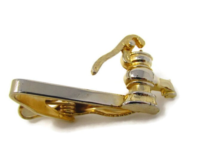 Water Pump Tie Clip Vintage Tie Bar: Gold Tone