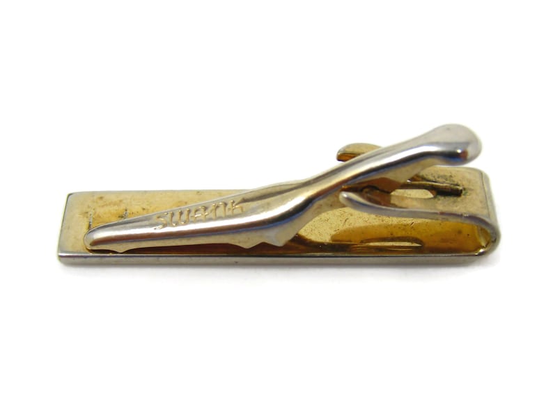 Cool Tie Clip Vintage Tie Bar Classic Gold Tone Gift for Dad Son Husband Boyfriend