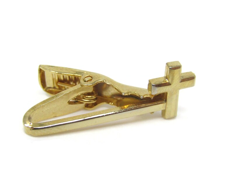 Cross Tie Bar Clip Gold Tone Stand Out w/ Style Fit In with Etsy