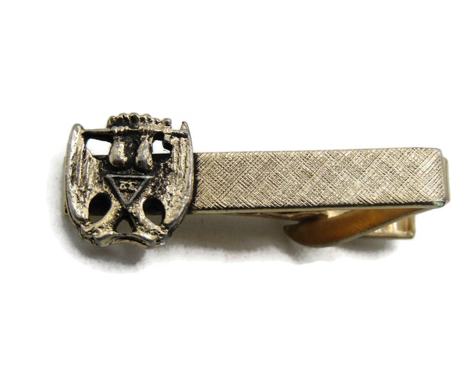 Double Headed Eagle Tie Clip Tie Bar Men's Jewelry Gold Tone