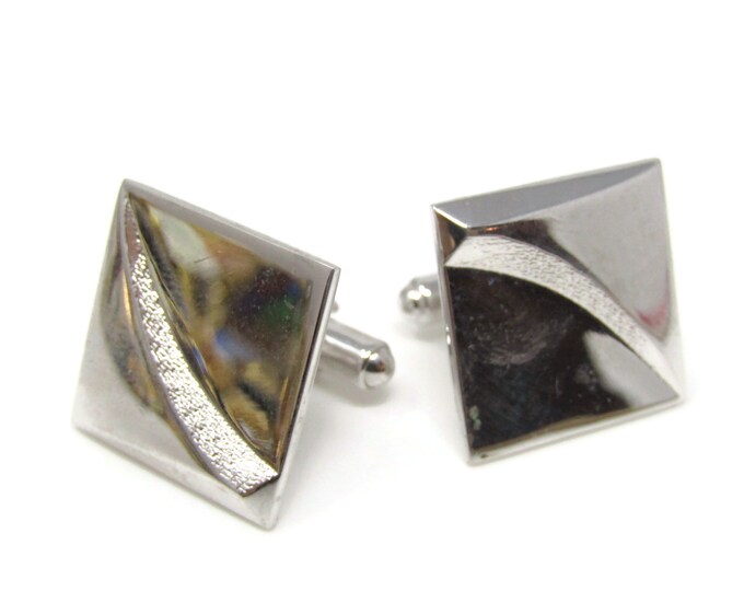 Modernist Square Cufflinks for Men's Vintage Men's Jewelry Nice Design