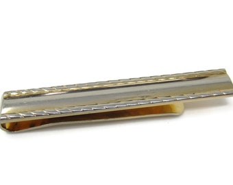 Large Tie Clip Tie Bar: Vintage Gold Tone - Stand Out from the Crowd with Class