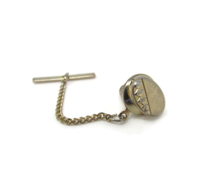 Modernist Oval Tie Tack Pin Vintage Men's Jewelry Nice Design