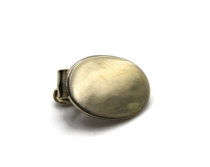 Classic Smooth Finish Oval Shape Gold Tone Tie Clip Tie Bar Men's Jewelry