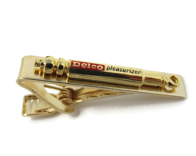 Delco Pleasurizer Car Shock Tie Clip Tie Bar: Vintage Gold Tone - Stand Out from the Crowd with Class