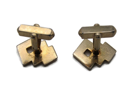 Overlapping Squares And Cutout Cuff Links Men's J… - image 3