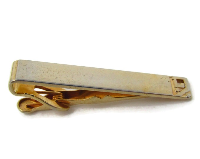 Aztec Style Tie Clip Men's Vintage Nice Design Gold Tone