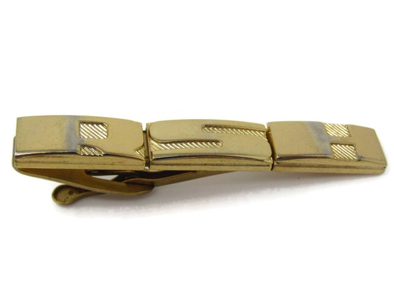 Mens Tie Clip Vintage: RSH Art Deco Style Gold To… - image 1