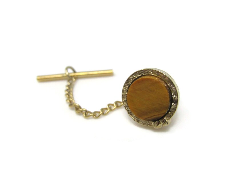 Tiger/'s Eye Tie Pin Tack Vintage Nice Design