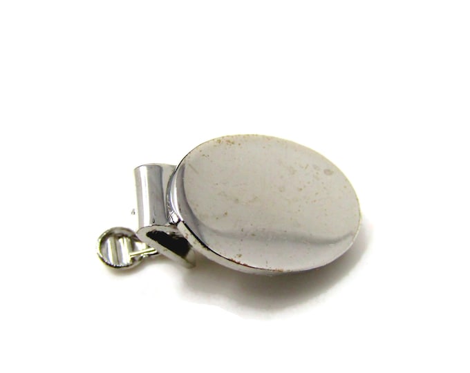 Cool Tie Bar Tie Clip Vintage Small Oval Gift for Dad, Husband, Son, Boyfriend