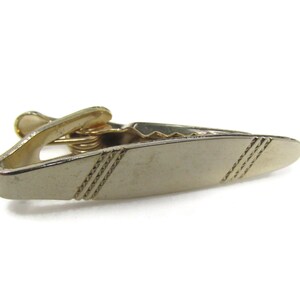 Diagonal Grooves Rounded Body Tie Clip Tie Bar: Vintage Gold Tone - Stand Out from the Crowd with Class