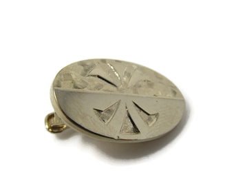 Vintage Gold Tone Etched Tie Clip - Stylized Design
