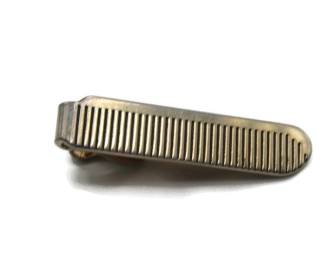 Vintage Tie Clip Tie Bar Gold Tone Comb Design Modern Design Men's Jewelry
