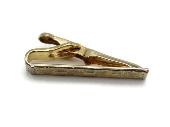 Interlocking Diamond Pattern Modernist Gold Tone … - image 2