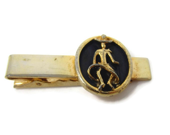 Cowboy Tie Clip Vintage Tie Bar: Lasso Rope Design