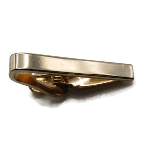 Small Smooth Finish Classic Tie Bar Tie Clip Gold Tone