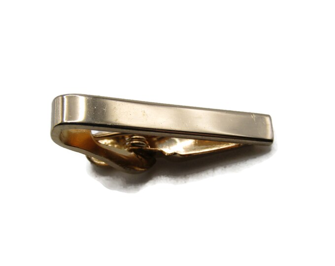 Small Smooth Finish Classic Tie Bar Tie Clip Gold Tone