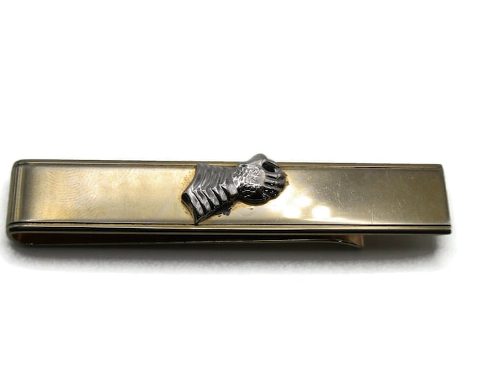 Silver Tone Hand in Armor Medieval History Gold Tone Tie Clip Tie Bar Men's Jewelry