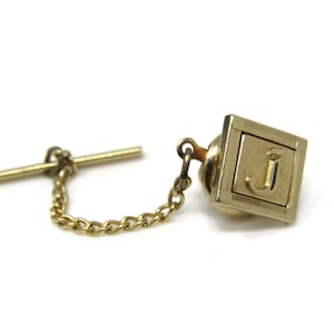 Letter J Initial Tie Tack Pin Vintage Men&#39;s Jewelry Nice Design