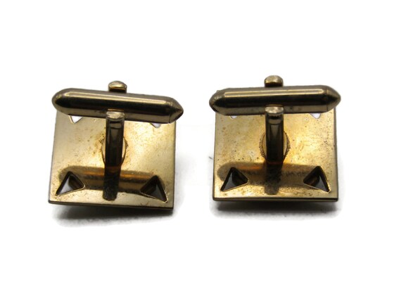 Spotted Blue Rhinestone Inlay Cuff Links Men's Je… - image 3