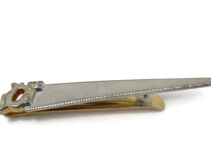 Hand Saw Tool Tie Clip Tie Bar: Vintage Gold Tone - Stand Out from the Crowd with Class