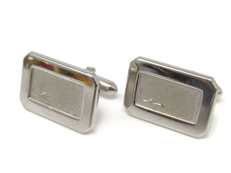Beveled Edges Rectangle Cufflinks for Men/'s Vintage Men/'s Jewelry Nice Design